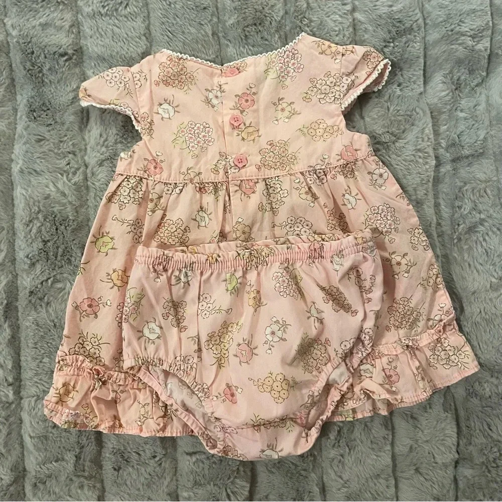 3 Months Genuine Baby by Osh Kosh Pink Floral Dress with Bloomers.